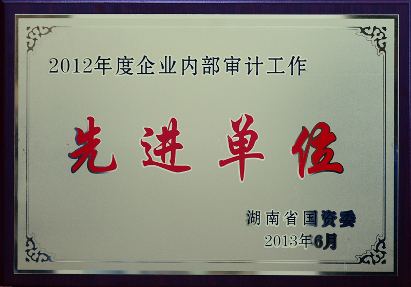湖南省企業(yè)內部審計工作先進(jìn)單位